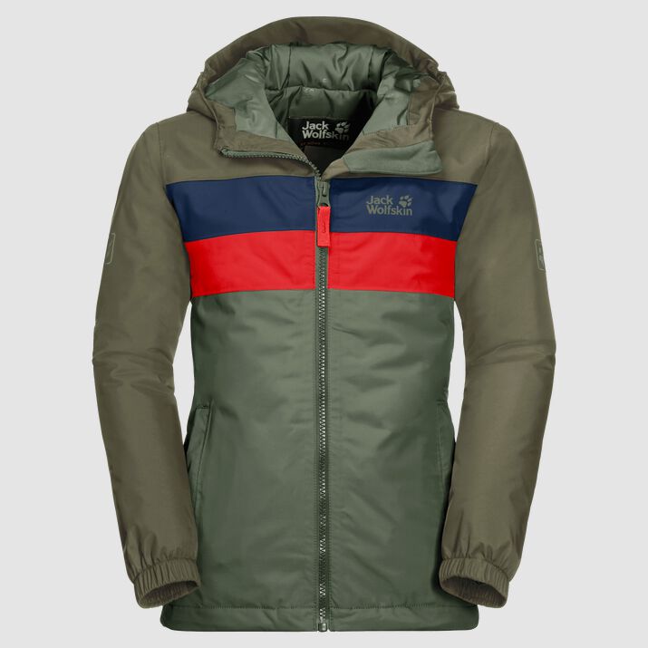 Chamarra Invierno Jack Wolfskin Four Lakes Niños Verdes Mexico-9768114